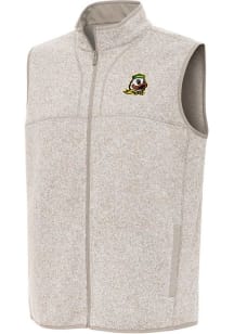 Antigua Oregon Ducks Mens Oatmeal Fortune Sleeveless Jacket