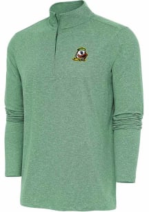 Antigua Oregon Ducks Mens Green Hunk Long Sleeve Qtr Zip Pullover