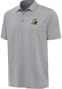 Antigua Oregon Ducks Mens Grey Layout Short Sleeve Polo