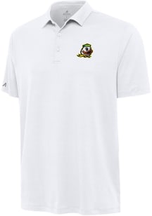 Antigua Oregon Ducks Mens White Reprocess Recycled Short Sleeve Polo