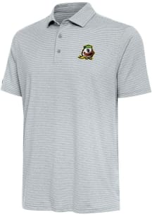 Antigua Oregon Ducks Mens Grey Scheme Short Sleeve Polo
