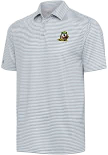 Antigua Oregon Ducks Mens Grey Skills Short Sleeve Polo