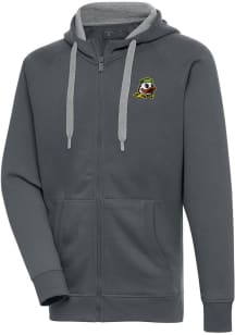 Antigua Oregon Ducks Mens Charcoal Victory Long Sleeve Full Zip Jacket