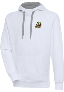 Antigua Oregon Ducks Mens White Victory Long Sleeve Hoodie