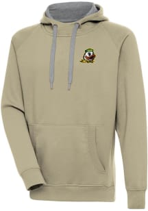 Antigua Oregon Ducks Mens Khaki Victory Long Sleeve Hoodie