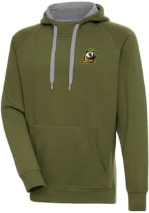 Antigua Oregon Ducks Mens Olive Victory Long Sleeve Hoodie
