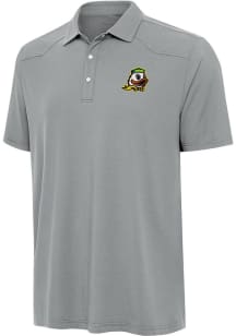 Antigua Oregon Ducks Mens Grey Western Short Sleeve Polo