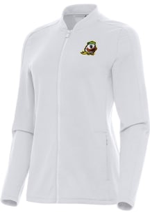 Antigua Oregon Ducks Womens White Continual Light Weight Jacket
