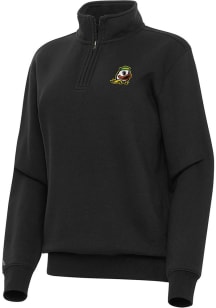 Antigua Oregon Ducks Womens Black Victory Qtr Zip