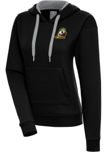 Antigua Oregon Ducks Womens Black Victory Hooded Sweatshirt