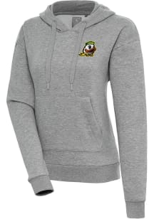 Antigua Oregon Ducks Womens Grey Victory Hooded Sweatshirt