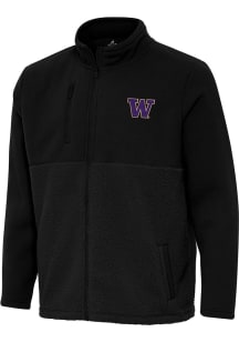 Antigua Washington Huskies Mens Black Daily Fused Medium Weight Jacket
