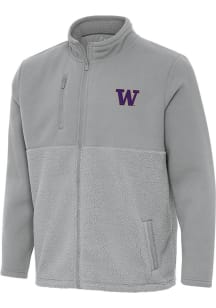 Antigua Washington Huskies Mens Grey Daily Fused Medium Weight Jacket