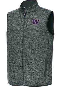 Antigua Washington Huskies Mens Grey Fortune Sleeveless Jacket