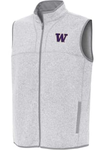 Antigua Washington Huskies Mens Grey Fortune Sleeveless Jacket