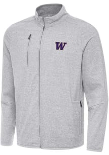 Antigua Washington Huskies Mens Grey Hold Up Light Weight Jacket