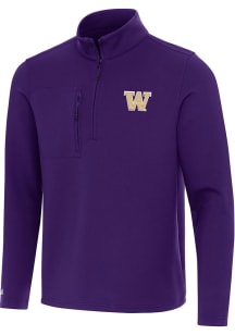 Antigua Washington Huskies Mens Purple Insider Long Sleeve Qtr Zip Pullover