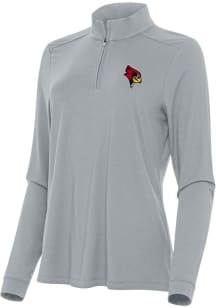 Antigua Illinois State Redbirds Womens Grey Intent Qtr Zip