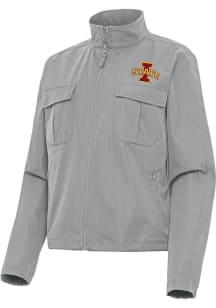 Antigua Iowa State Cyclones Womens Grey Even Par Light Weight Jacket