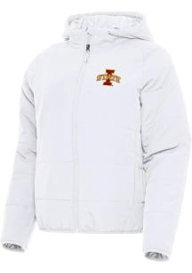 Antigua Iowa State Cyclones Womens White Universe Filled Jacket