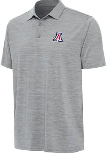 Antigua Arizona Wildcats Mens Grey Heather Layout Short Sleeve Fashion Polo