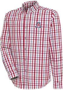 Antigua Arizona Wildcats Mens Red Tending Long Sleeve Dress Shirt