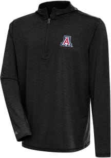 Antigua Arizona Wildcats Mens Black Tidy Long Sleeve Qtr Zip Pullover