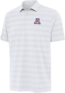 Antigua Arizona Wildcats Mens White Tunnel Short Sleeve Fashion Polo