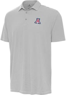 Antigua Arizona Wildcats Mens Grey Twine Short Sleeve Fashion Polo