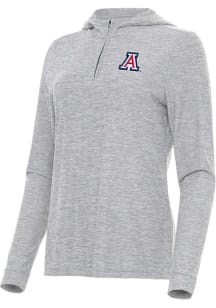 Antigua Arizona Wildcats Womens Grey Daybreak Qtr Zip