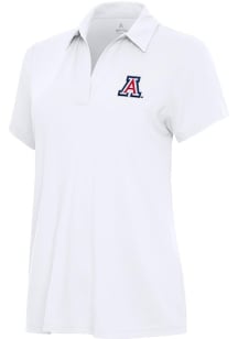 Antigua Arizona Wildcats Womens White Era Short Sleeve Polo Shirt