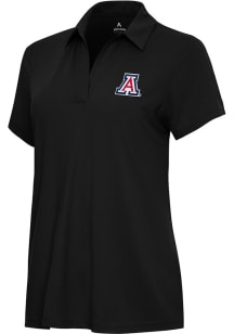 Antigua Arizona Wildcats Womens Black Era Short Sleeve Polo Shirt