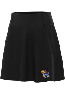 Antigua Kansas Jayhawks Womens Black Chip Skort Skirt