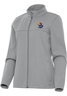 Antigua Kansas Jayhawks Womens Grey Links Light Weight Jacket