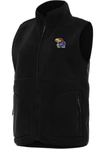 Antigua Kansas Jayhawks Womens Black Nostalgic Vest