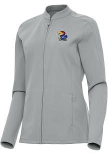 Antigua Kansas Jayhawks Womens Grey Regard Light Weight Jacket