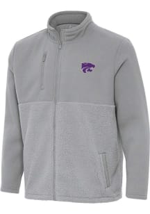 Antigua K-State Wildcats Mens Grey Daily Fused Medium Weight Jacket