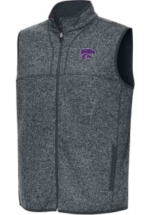 Antigua K-State Wildcats Mens Grey Fortune Sleeveless Jacket