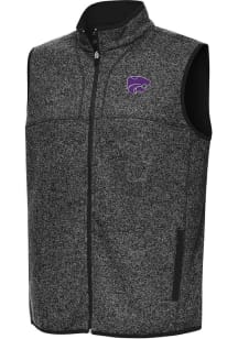 Antigua K-State Wildcats Mens Black Fortune Sleeveless Jacket