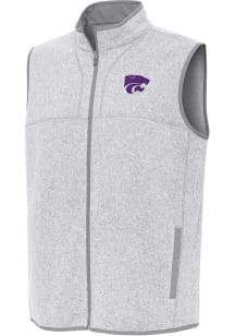 Antigua K-State Wildcats Mens Grey Fortune Sleeveless Jacket
