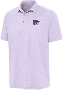Antigua K-State Wildcats Mens Lavender Par 3 Short Sleeve Polo