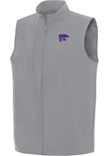 Antigua K-State Wildcats Mens Grey Regard Sleeveless Jacket