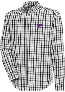 Antigua K-State Wildcats Mens Black Tending Long Sleeve Dress Shirt