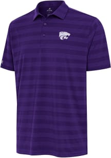 Antigua K-State Wildcats Mens Purple Tunnel Short Sleeve Polo