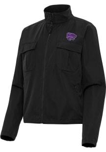 Antigua K-State Wildcats Womens Black Even Par Light Weight Jacket