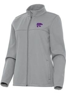 Antigua K-State Wildcats Womens Grey Links Light Weight Jacket