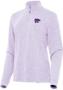 Antigua K-State Wildcats Womens Lavender Mentor Qtr Zip Pullover