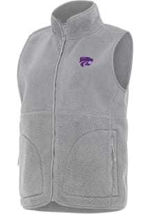 Antigua K-State Wildcats Womens Grey Nostalgic Vest