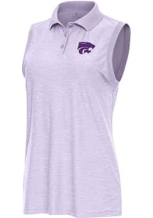 Antigua K-State Wildcats Womens Lavender Recap Polo Shirt