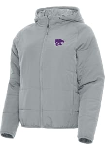 Antigua K-State Wildcats Womens Grey Universe Filled Jacket